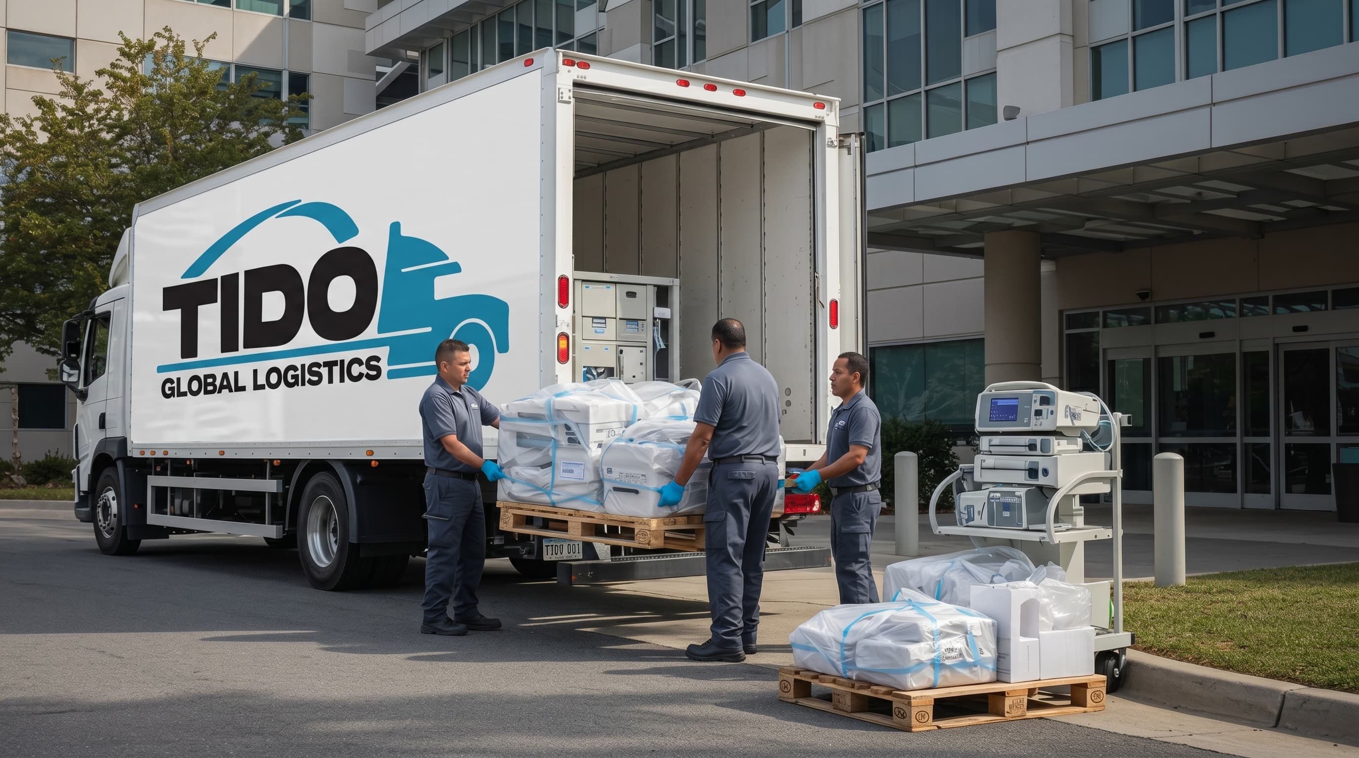 Healthcare logistics background